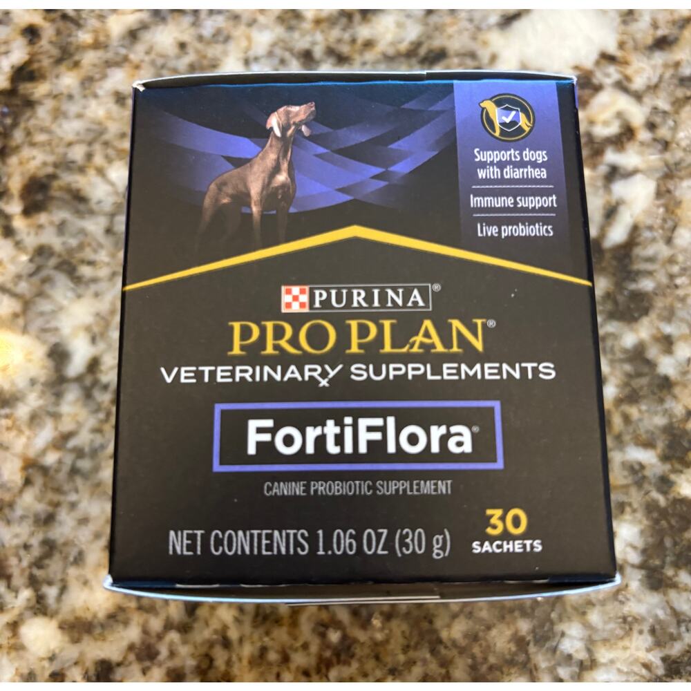 Purina FortiFlora Pro Plan Dog Probiotic Veterinary Canine 30Packets Travel NIB